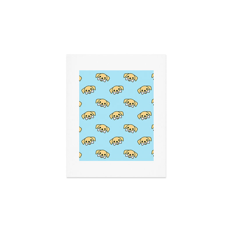 Fun dog pet cartoon pattern Art Print Gallery Image 1