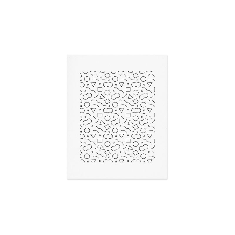 Fun geometric doodle shape art pattern Art Print Gallery Image 1