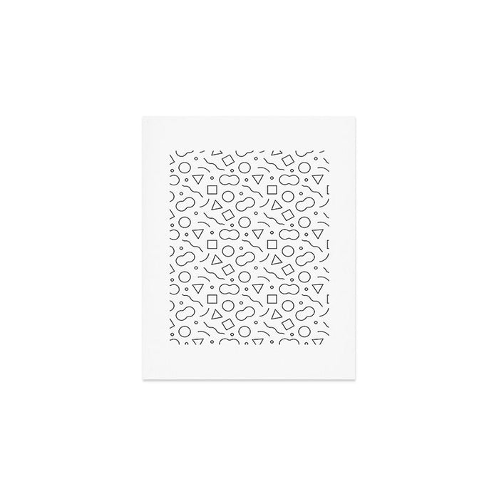 Fun geometric doodle shape art pattern Art Print Gallery Image 1