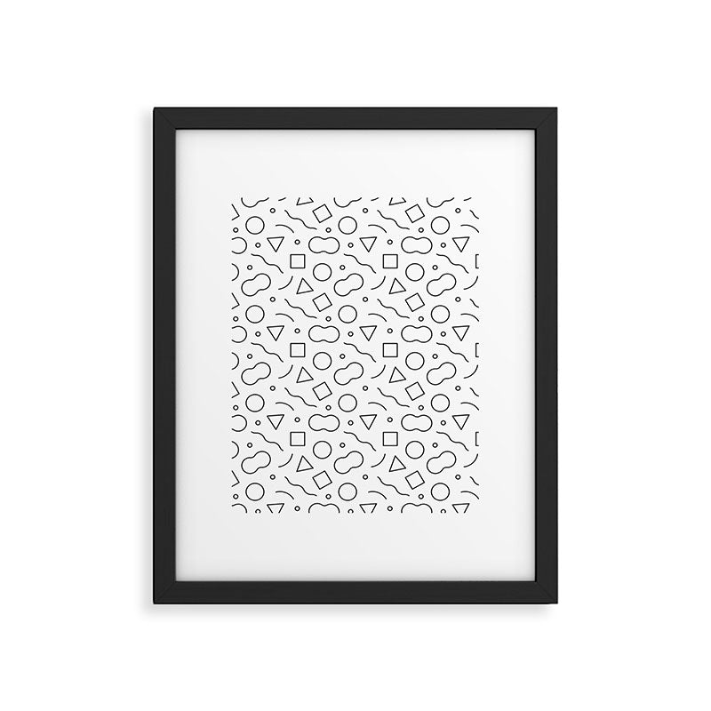 Fun geometric doodle shape art pattern Framed Art Print Gallery Image 6