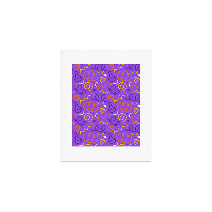 Fun halloween cartoon doodle art pattern Art Print Gallery Image 1