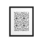 Fun halloween cartoon doodle art pattern Framed Art Print Gallery Image 6