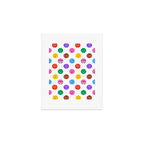 Funny colorful cartoon character face pattern Art Print Gallery Image 1