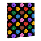 Funny colorful cartoon character face pattern Canvas Print Gallery Image 8