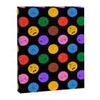 Funny colorful cartoon character face pattern Canvas Print Gallery Image 8