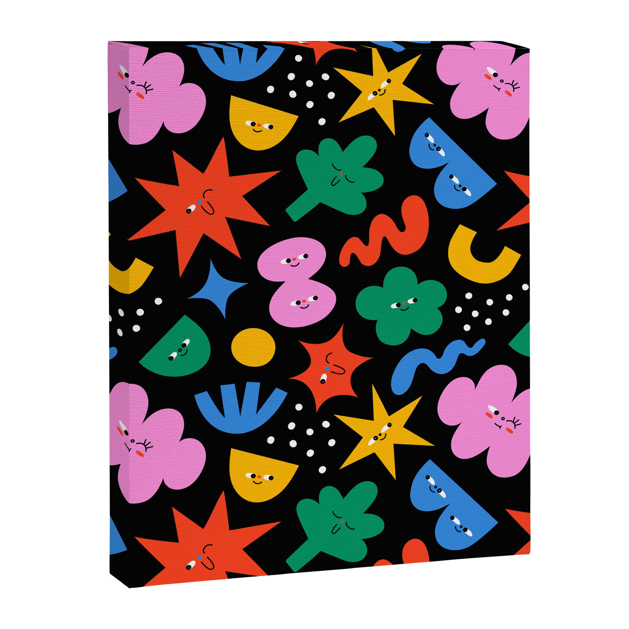 Funny colorful cartoon shape art pattern Canvas Print Gallery Image 8