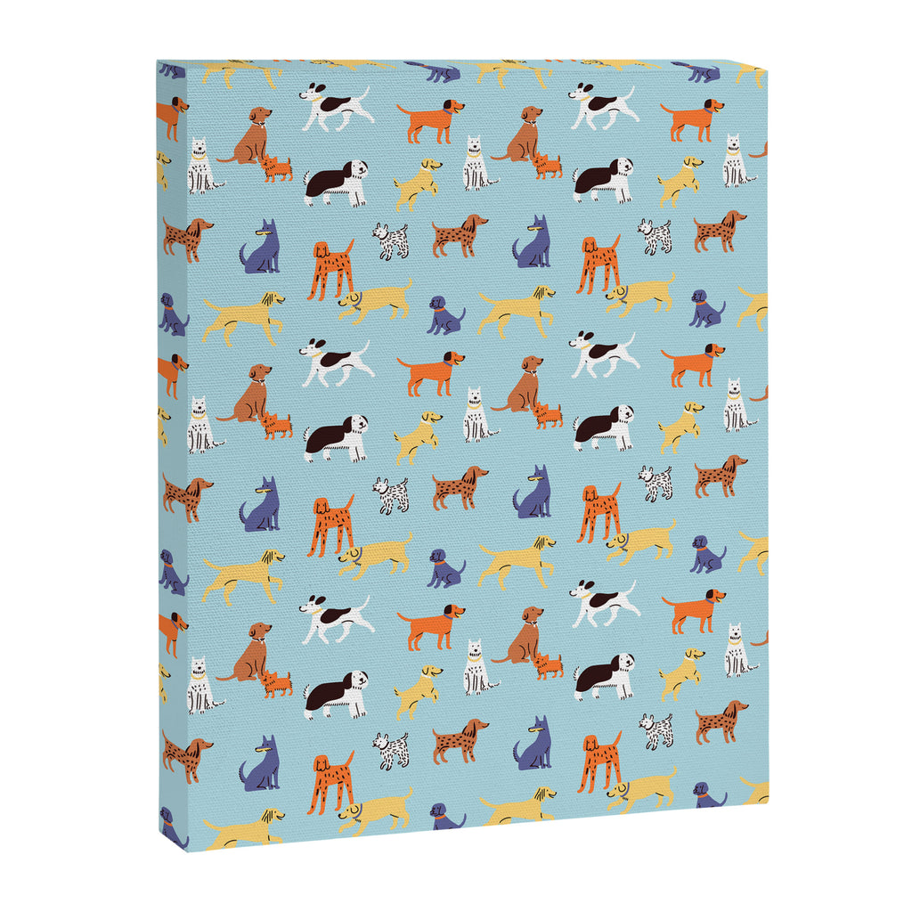 Funny dog animal cartoon art pattern Canvas Print Gallery Image 6
