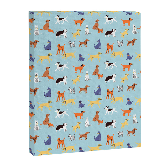 Funny dog animal cartoon art pattern Canvas Print Gallery Image 1
