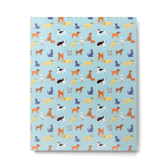 Funny dog animal cartoon art pattern Metal Print Gallery Image 1