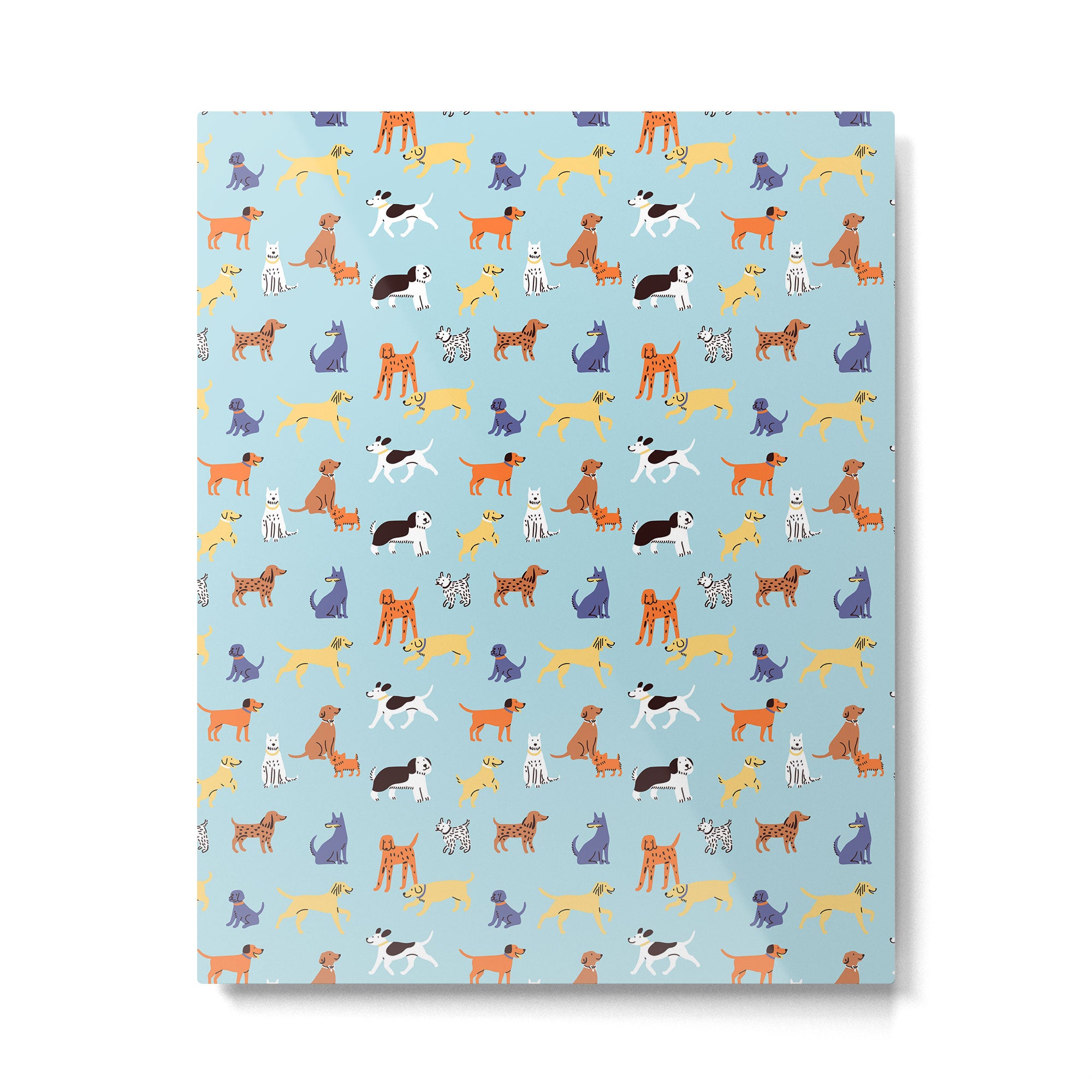 Funny dog animal cartoon art pattern Metal Print Gallery Image 4