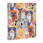 Funny dog animal pet cartoon crowd texture Canvas Print Gallery Image 8