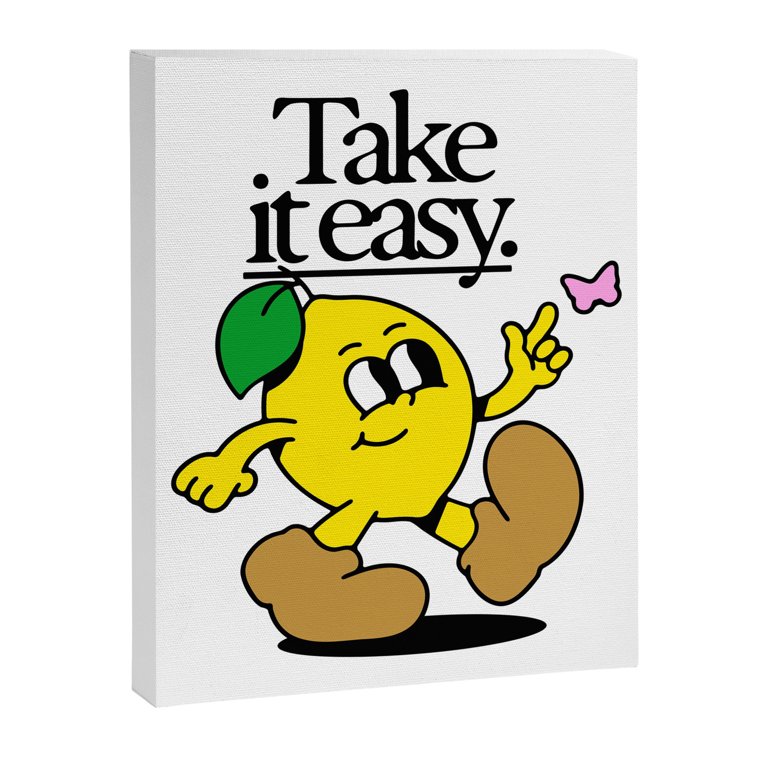Funny lemon cartoon mascot character  Canvas Print Gallery Image 6
