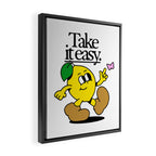 Funny lemon cartoon mascot character  Framed Canvas Print Gallery Image 2