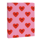 Funny retro love heart cartoon pattern Canvas Print Gallery Image 8