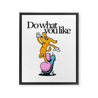 Funny retro skater dog cartoon mascot character  Framed Canvas Print Gallery Image 6