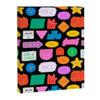 Funny retro sticker quote cartoon pattern Canvas Print Gallery Image 8