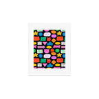 Funny retro sticker quote cartoon pattern Art Print Gallery Image 1