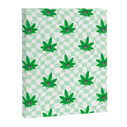 Funny retro weed leaf cartoon sticker pattern Canvas Print Gallery Image 8