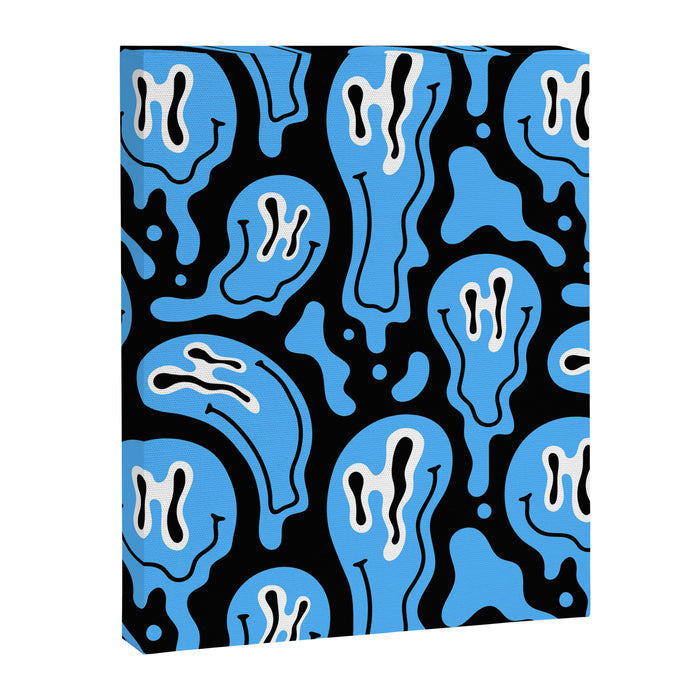 Funny smiling face pattern Canvas Print Gallery Image 1
