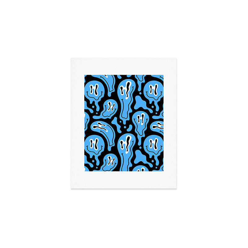 Funny smiling face pattern Art Print Gallery Image 1