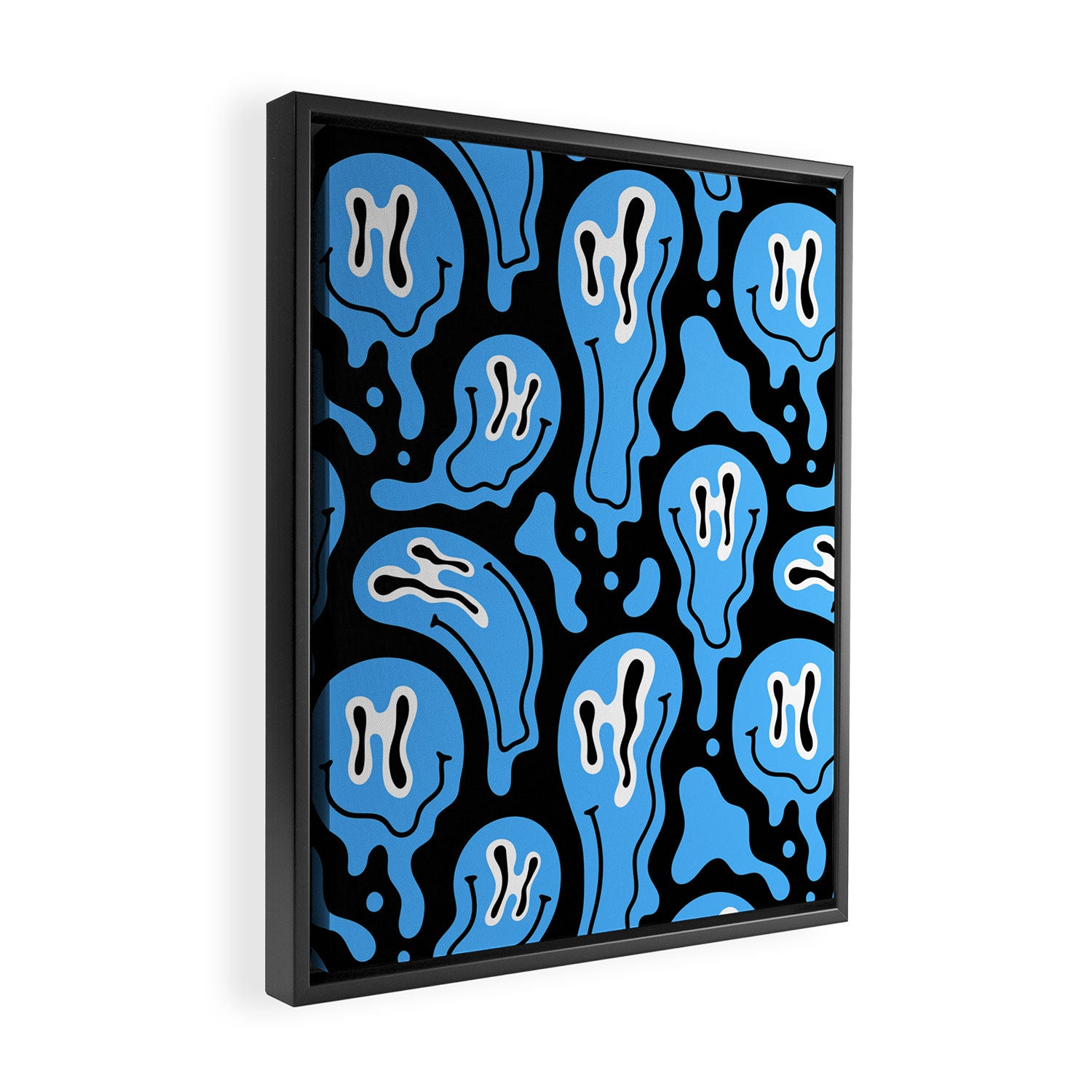 Funny smiling face pattern Framed Canvas Print Gallery Image 2