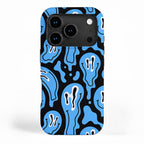 Funny smiling face pattern iPhone Case Gallery Image 1