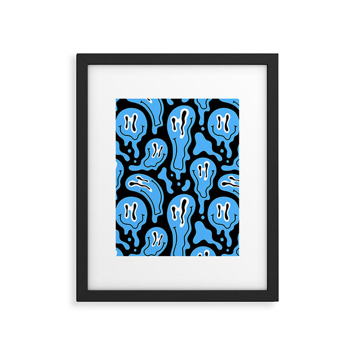 Funny smiling face pattern Framed Art Print Gallery Image 1