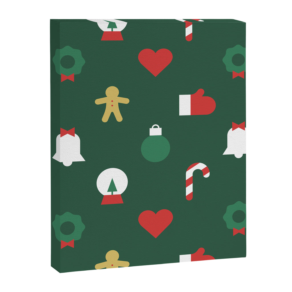 Geometric christmas decoration pattern Canvas Print Gallery Image 8