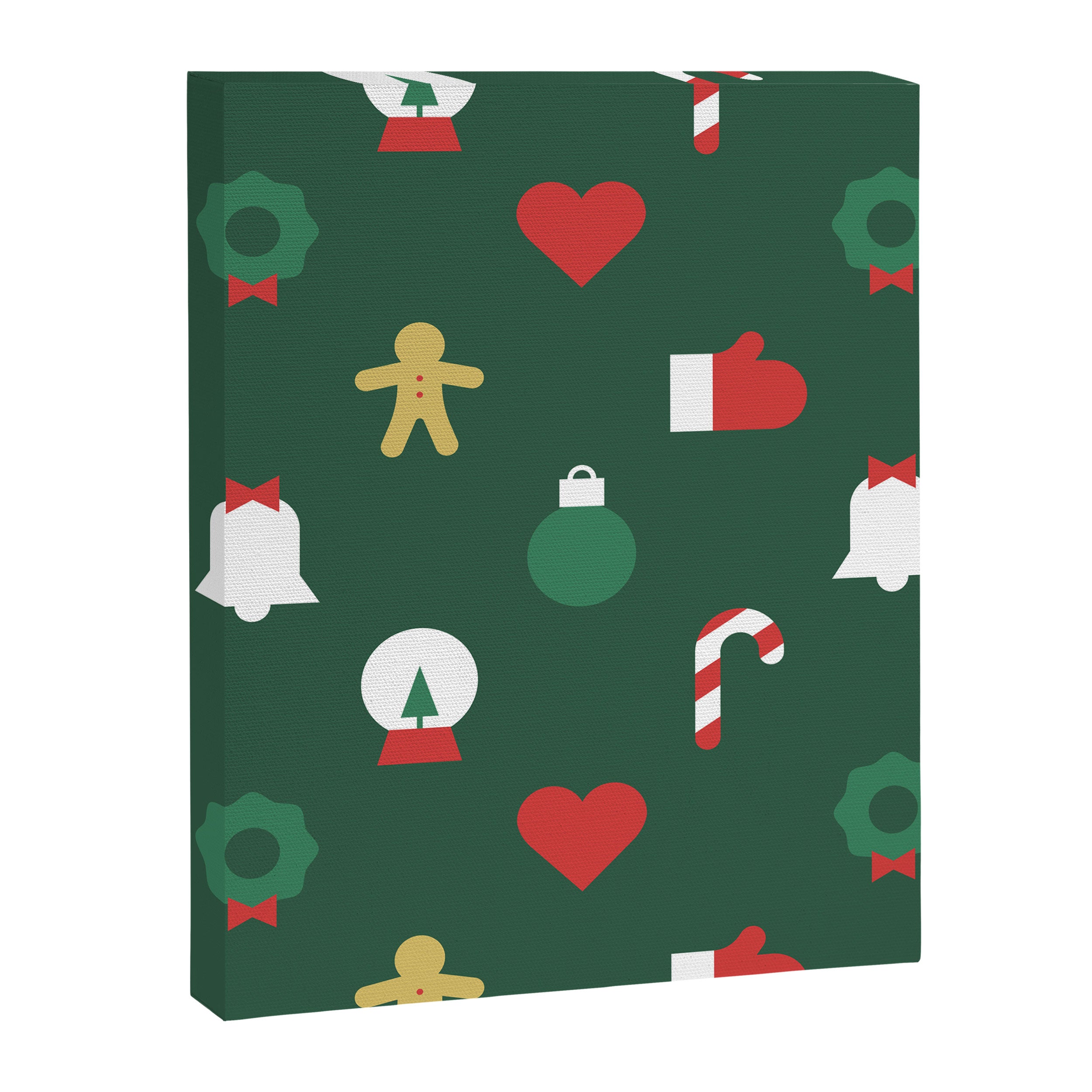 Geometric christmas decoration pattern Canvas Print Gallery Image 8