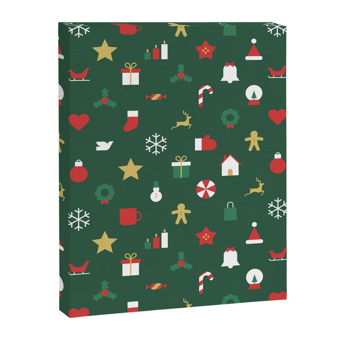 Geometric christmas decoration pattern Canvas Print Gallery Image 1