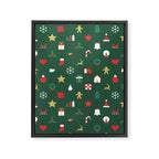 Geometric christmas decoration pattern Framed Canvas Print Gallery Image 8