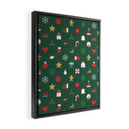 Geometric christmas decoration pattern Framed Canvas Print Gallery Image 2