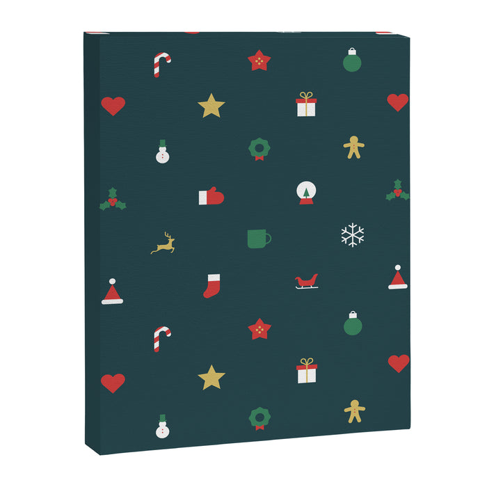 Geometric christmas decoration pattern Canvas Print Gallery Image 1