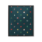 Geometric christmas decoration pattern Framed Canvas Print Gallery Image 8