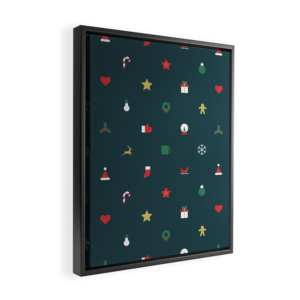 Geometric christmas decoration pattern Framed Canvas Print Gallery Image 2