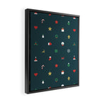 Geometric christmas decoration pattern Framed Canvas Print Gallery Image 2