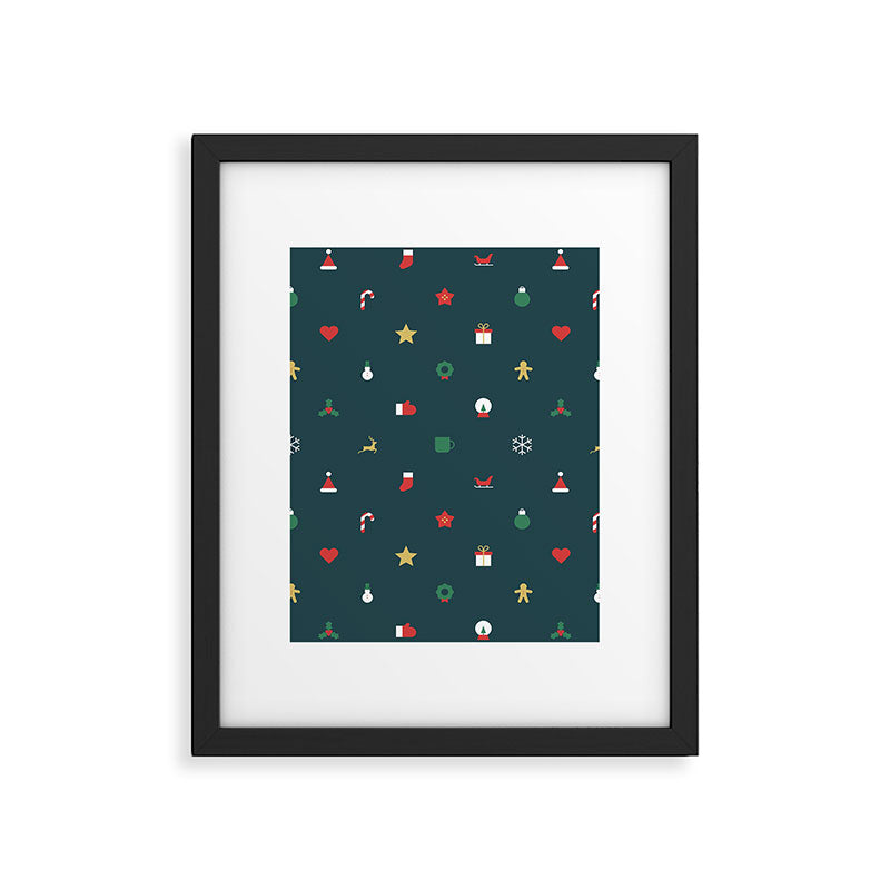 Geometric christmas decoration pattern Framed Art Print Gallery Image 6