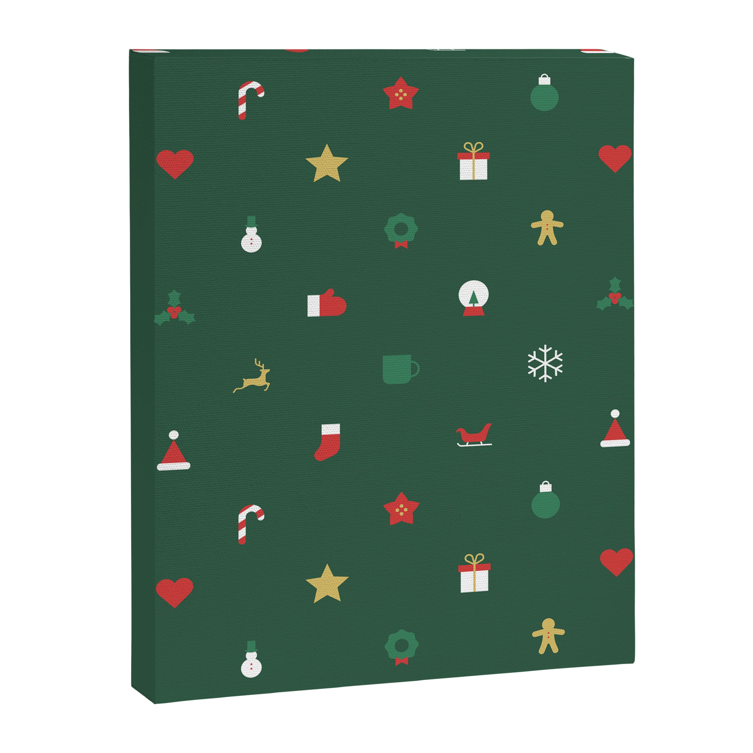 Geometric christmas decoration pattern Canvas Print Gallery Image 8