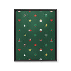 Geometric christmas decoration pattern Framed Canvas Print Gallery Image 8