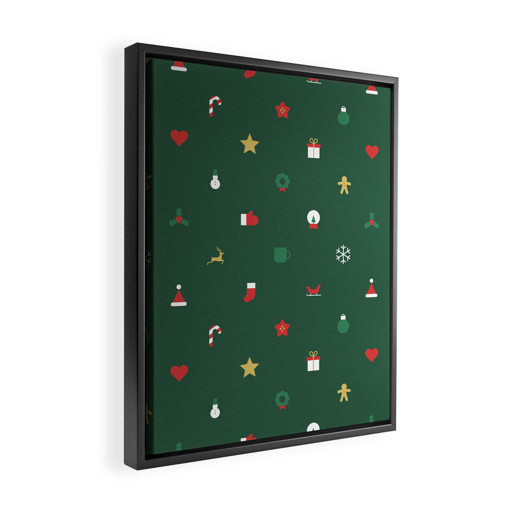 Geometric christmas decoration pattern Framed Canvas Print Gallery Image 2