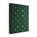 Geometric christmas decoration pattern Framed Canvas Print Gallery Image 2