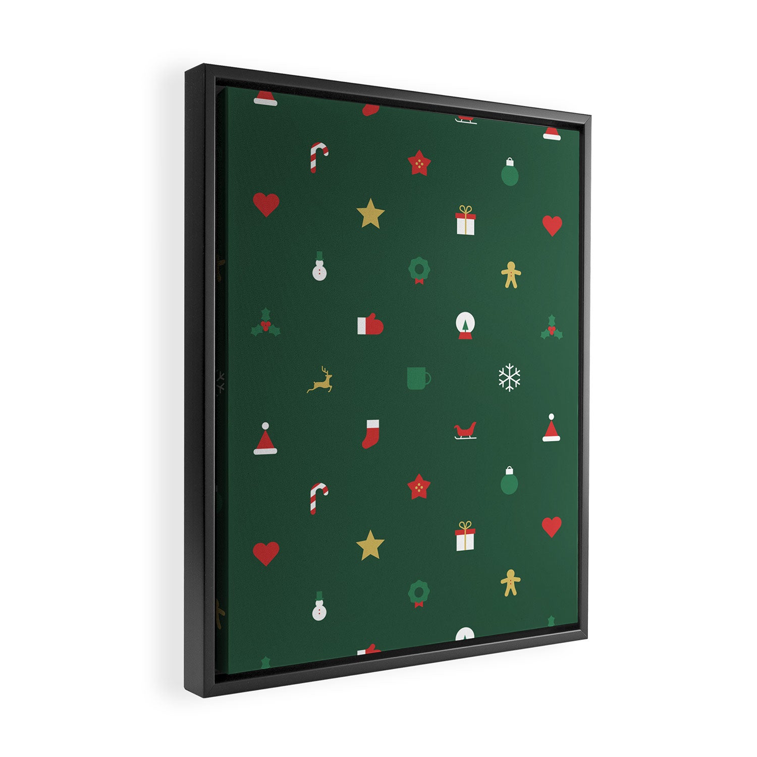 Geometric christmas decoration pattern Framed Canvas Print Gallery Image 2