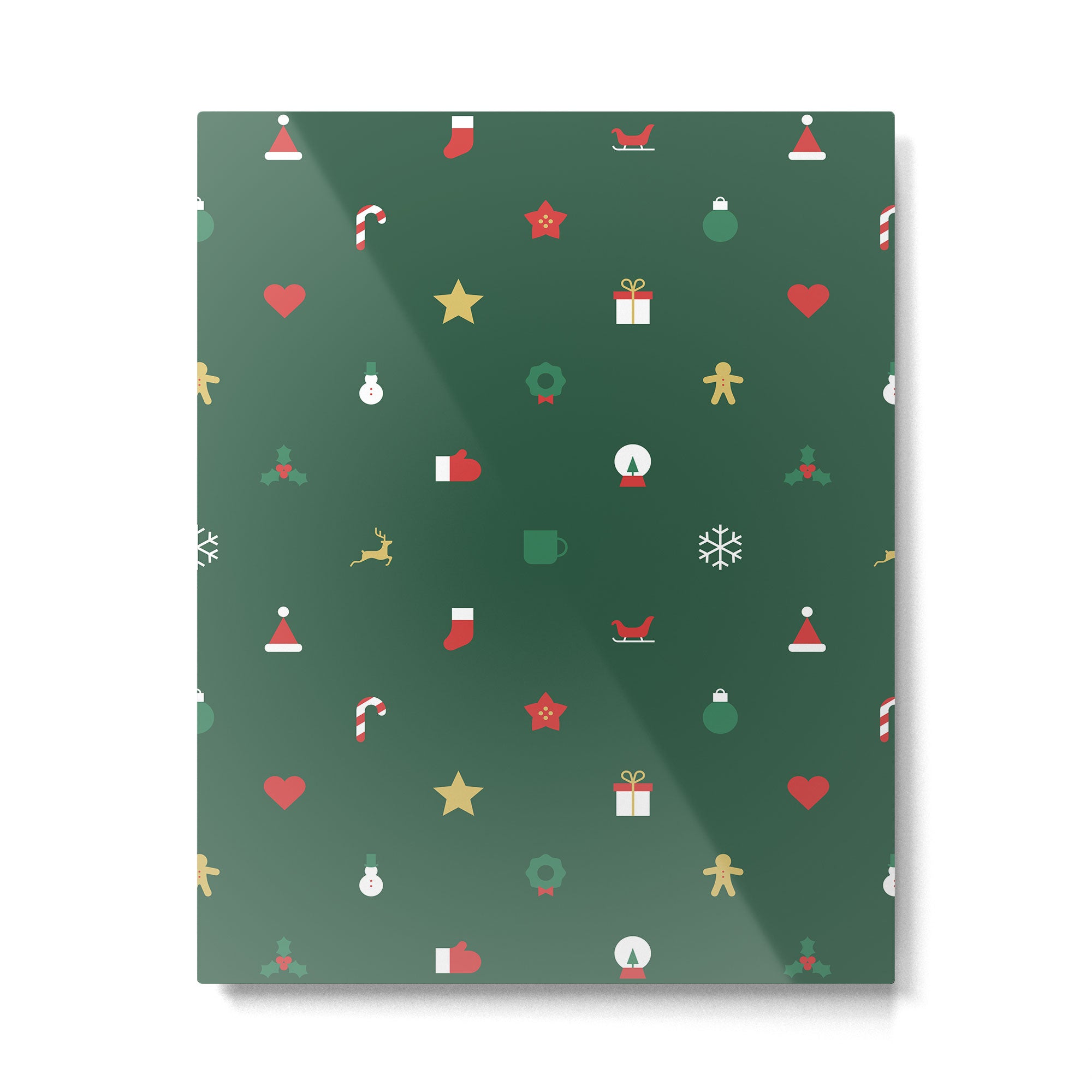 Geometric christmas decoration pattern Metal Print Gallery Image 6