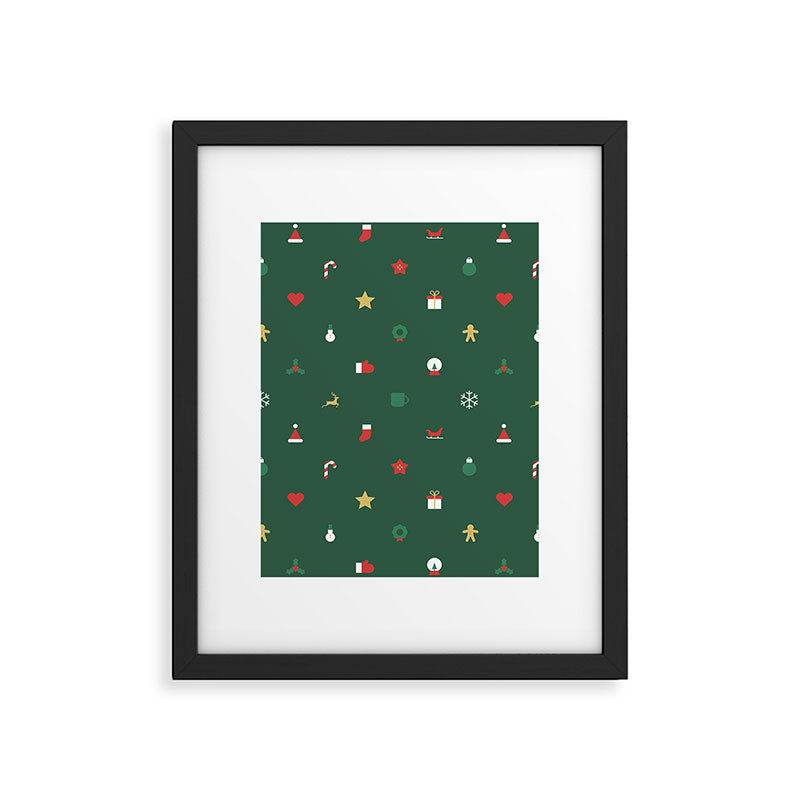 Geometric christmas decoration pattern Framed Art Print Gallery Image 6