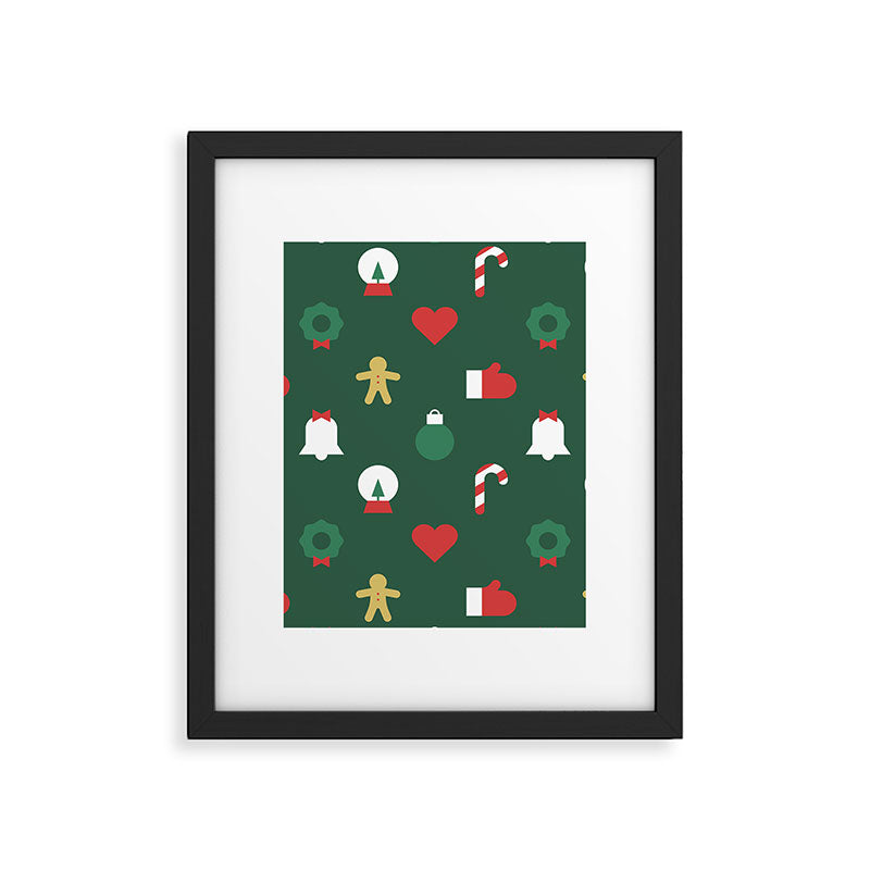 Geometric christmas decoration pattern Framed Art Print Gallery Image 6