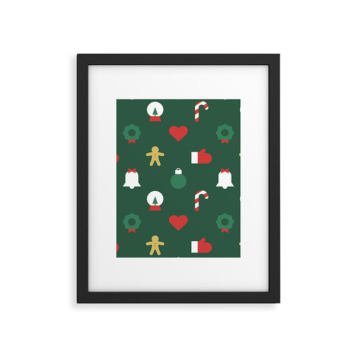 Geometric christmas decoration pattern Framed Art Print Gallery Image 1