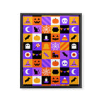 Geometric halloween mosaic pattern Framed Canvas Print Gallery Image 8