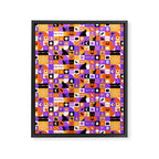 Geometric halloween mosaic pattern Framed Canvas Print Gallery Image 8