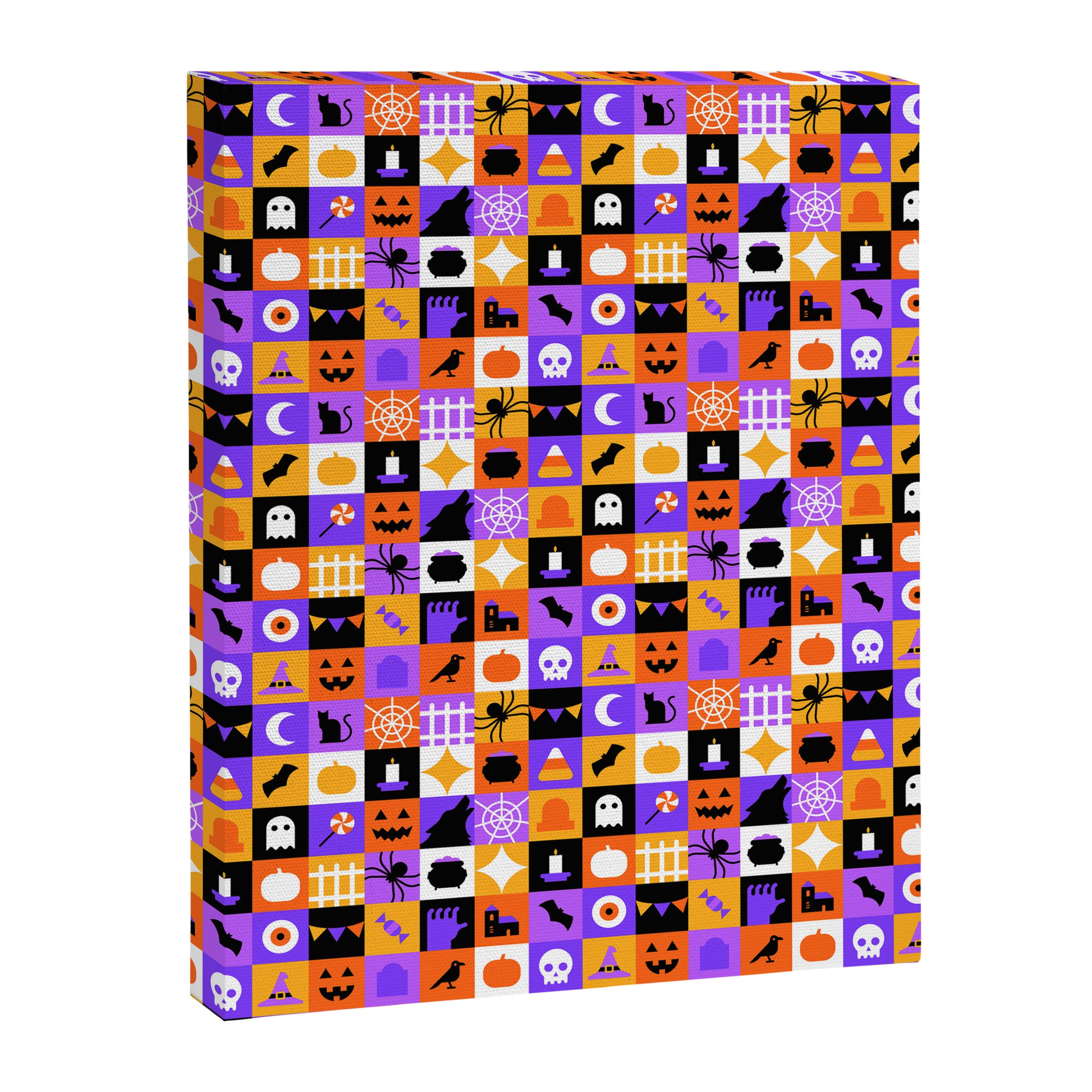 Geometric halloween mosaic pattern Canvas Print Gallery Image 8
