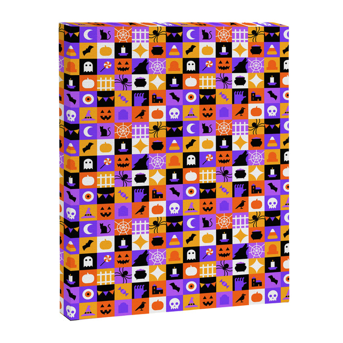 Geometric halloween mosaic pattern Canvas Print Gallery Image 1